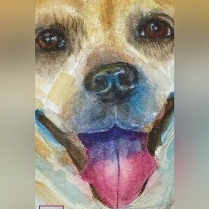 ‘Happy Dog’ Watercolor Sketch